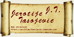 Jerotije Tasojević vizit kartica